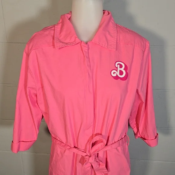 Pink Women's Barbie Jumpsuit - Picture 3 of 11